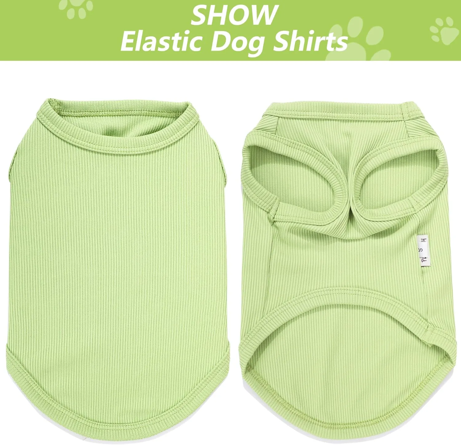 2 Pack Dog Clothes for Small Dogs Summer Dog Shirt Vest Girl Boy Lightweight Puppy T-Shirts Blank Soft and Cool Pet Clothing Sleeveless Medium Large Dog Outfit (Black Avocado Green, X-Large)