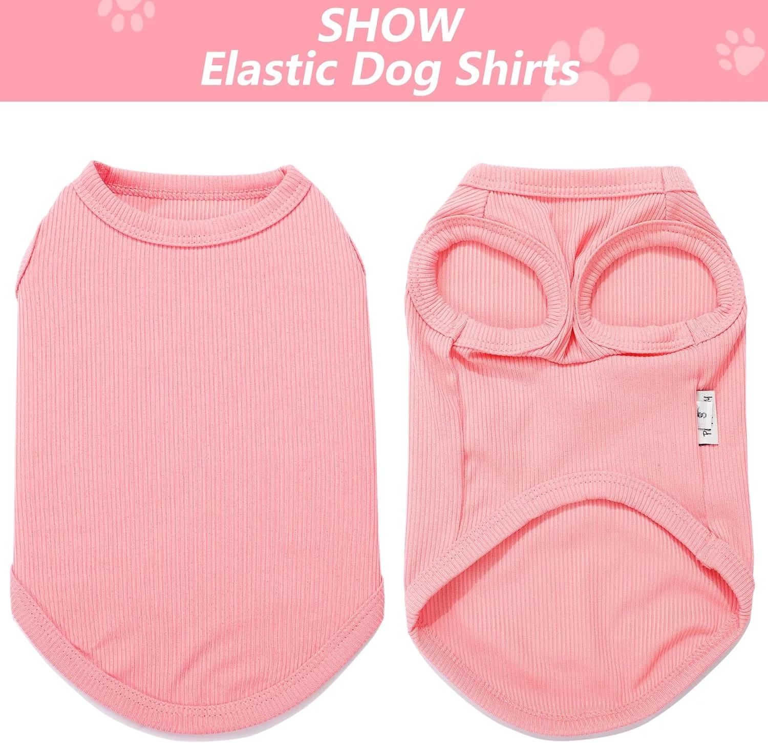 2 Pack Dog Clothes for Small Dogs Summer Dog Shirt Vest Girl Boy Lightweight Puppy T-Shirts Blank Soft and Cool Pet Clothing Sleeveless Medium Large Dog Outfit (Purple L-Pink, X-Large)