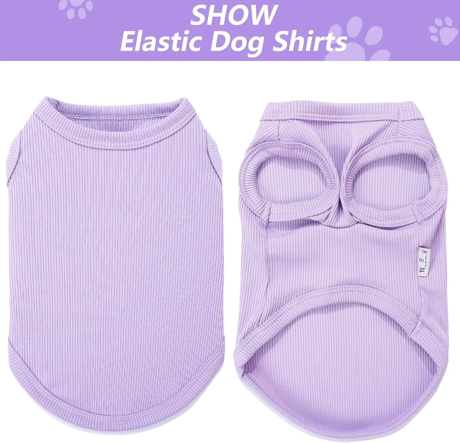 2 Pack Dog Clothes for Small Dogs Summer Dog Shirt Vest Girl Boy Lightweight Puppy T-Shirts Blank Soft and Cool Pet Clothing Sleeveless Medium Large Dog Outfit (Purple L-Pink, X-Large)