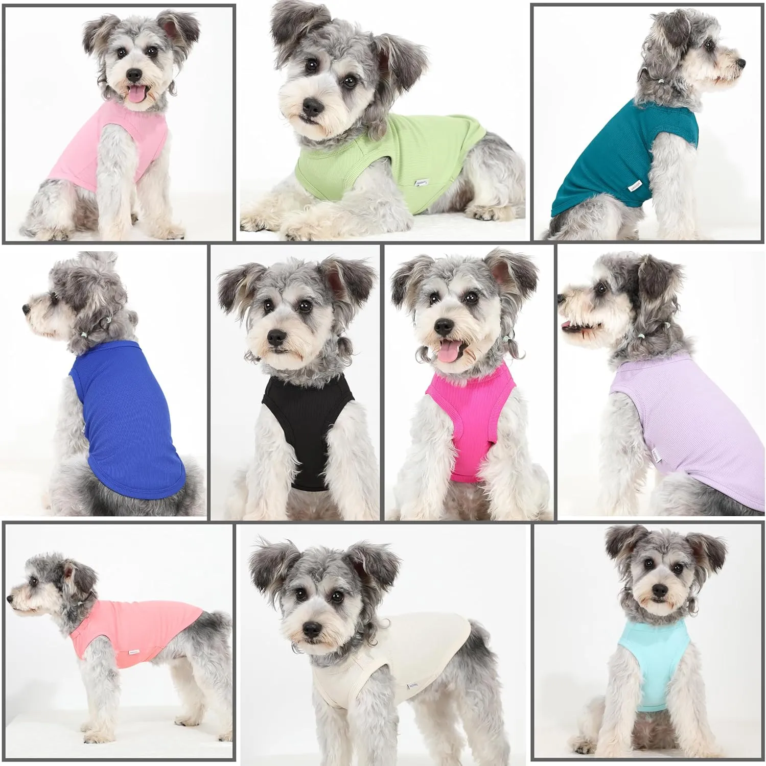 2 Pack Dog Clothes for Small Dogs Summer Dog Shirt Vest Girl Boy Lightweight Puppy T-Shirts Blank Soft and Cool Pet Clothing Sleeveless Medium Large Dog Outfit (Purple L-Pink, X-Large)