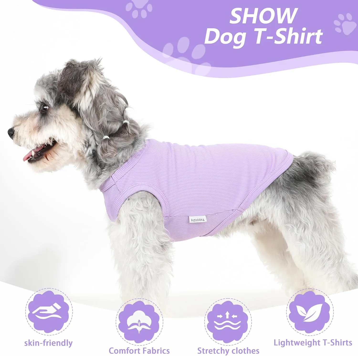 2 Pack Dog Clothes for Small Dogs Summer Dog Shirt Vest Girl Boy Lightweight Puppy T-Shirts Blank Soft and Cool Pet Clothing Sleeveless Medium Large Dog Outfit (Purple L-Pink, X-Large)