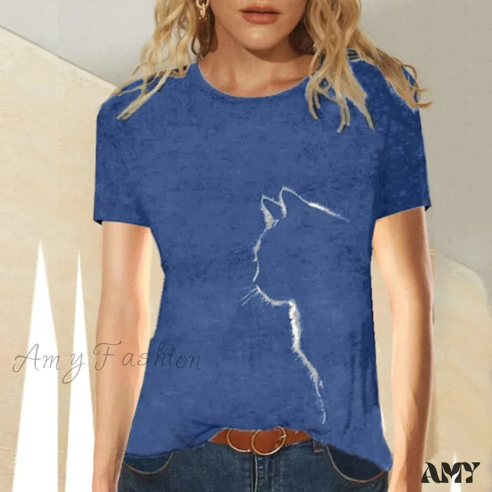 Amy Fashion - Clothing Funny Cat 3D Print Long Sleeve T-Shirts