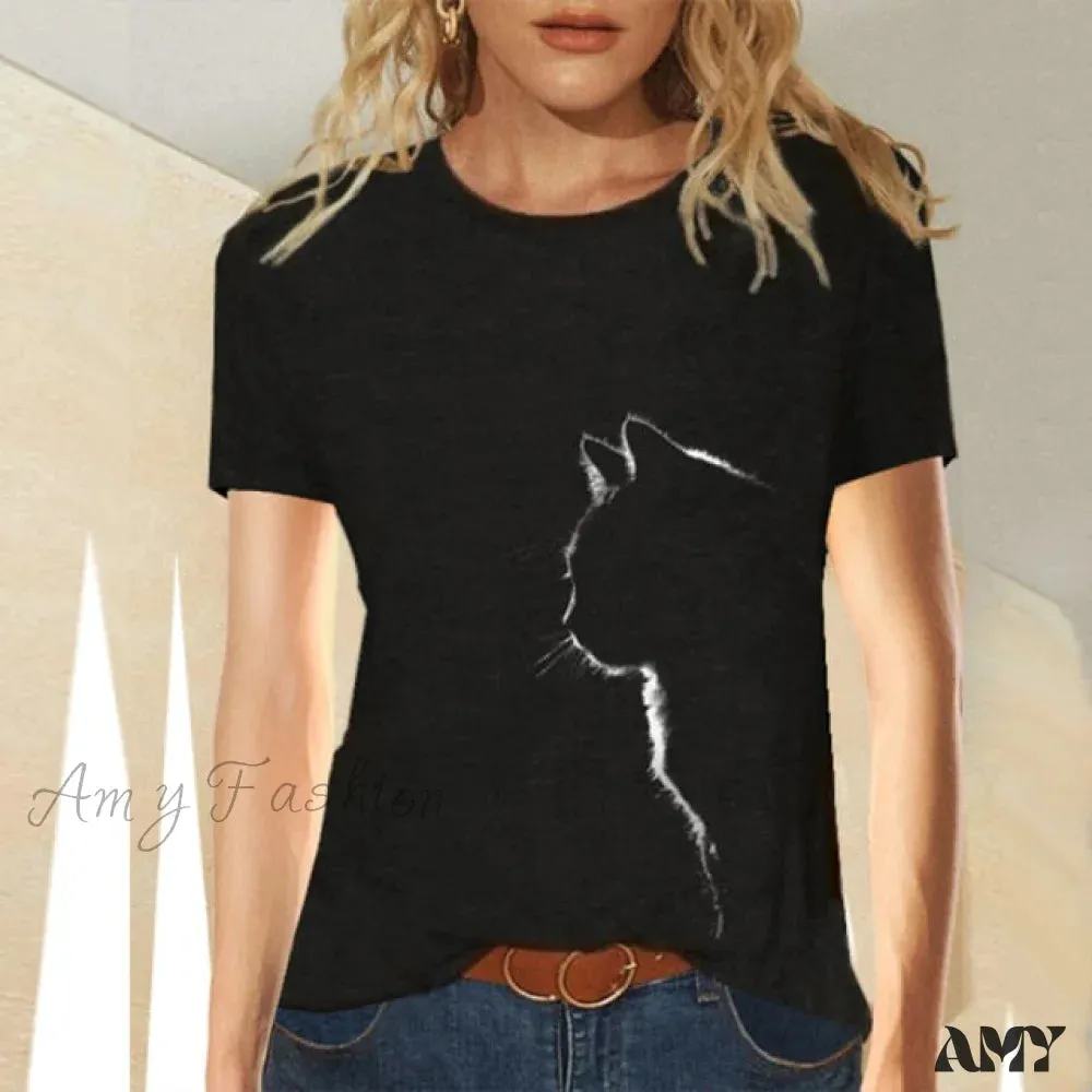 Amy Fashion - Clothing Funny Cat 3D Print Long Sleeve T-Shirts