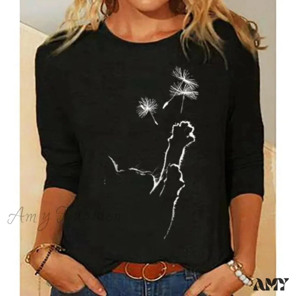 Amy Fashion - Clothing Funny Cat 3D Print Long Sleeve T-Shirts