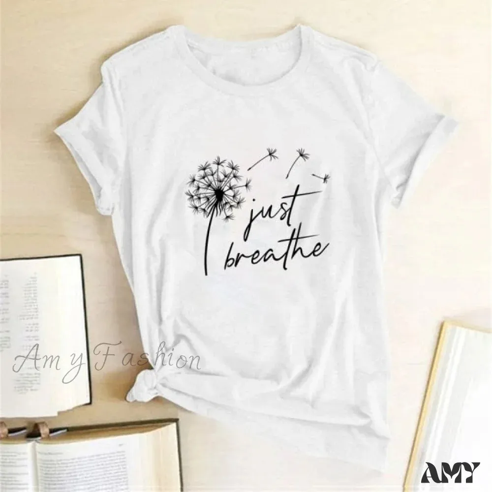 Amy Fashion - Women Sleeve Graphic Tee Harajuku T-Shirts