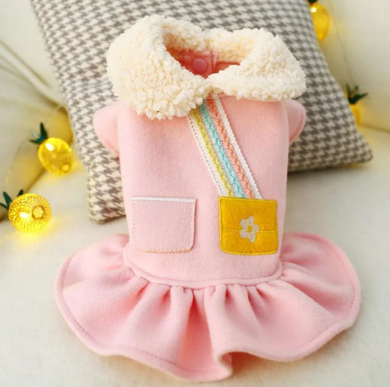 Autumn and winter small dog cat skirt