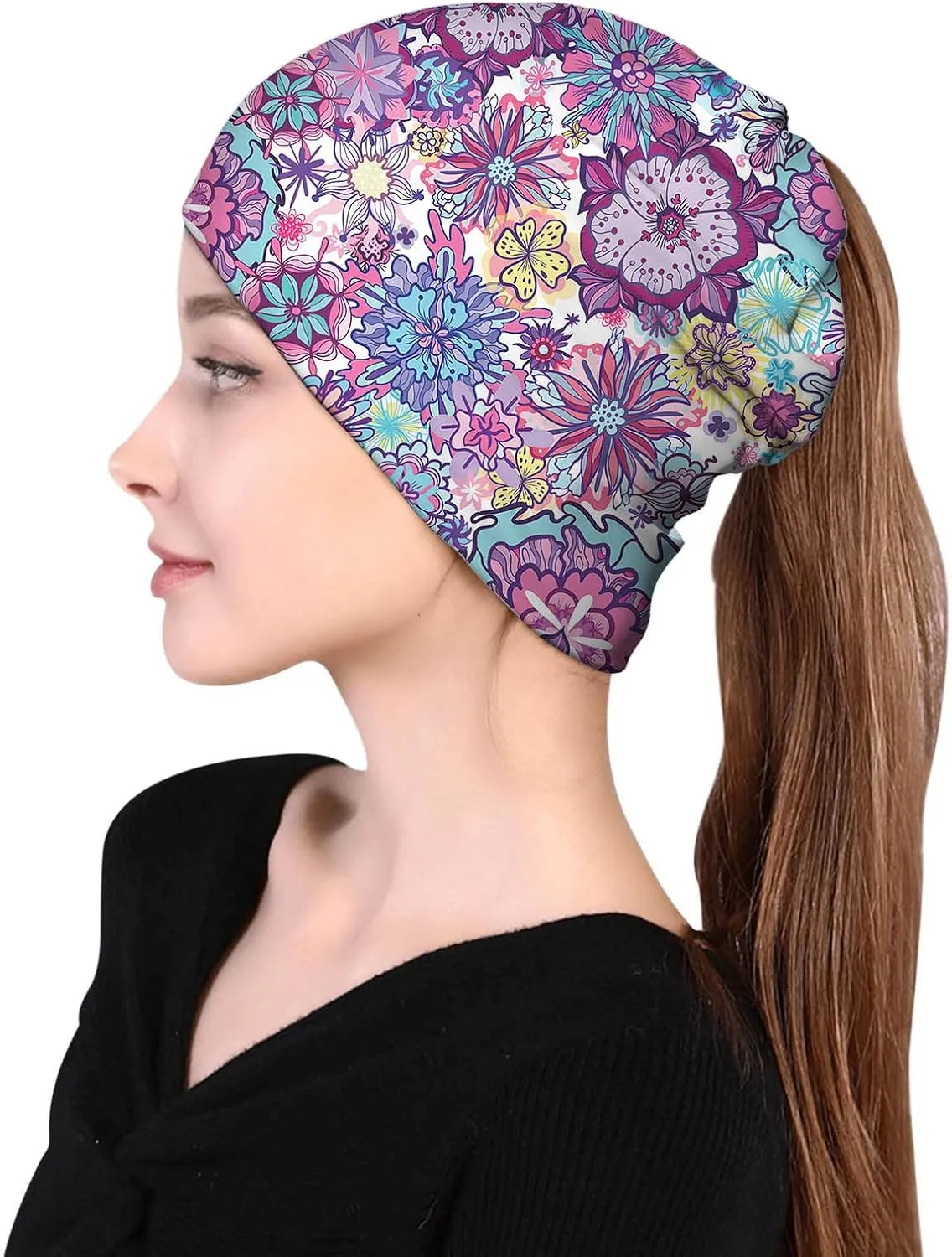 Beanie Chemo Hat Cancer Headwear Skull Hat Knitted Hat Scarf Nightcap Skull Cap for Women Men