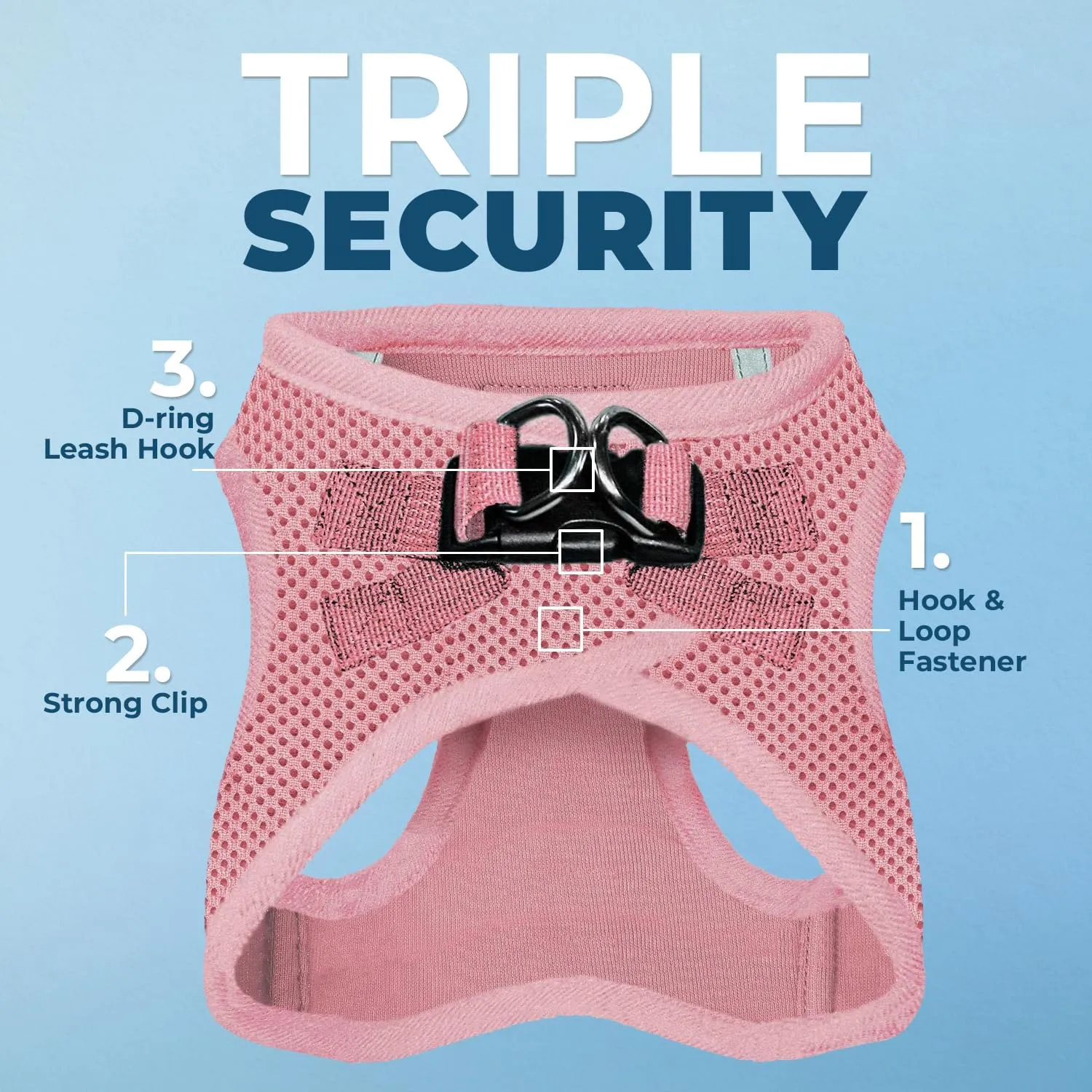 Best Pet Supplies Voyager Step-in Air Dog Harness - All Weather Mesh, Reflective, No Pull Harness for Small, Medium Dogs, Cats - Secure with Hook & Loop Fastener, Buckle, Double D-Rings - Pink, XS