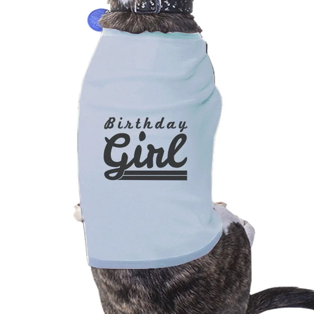 Birthday Girl Pets Sky Blue Shirt