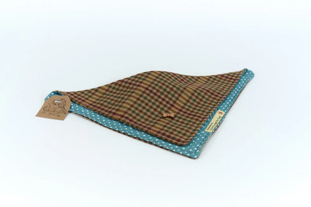 Brown Tweed Neckerchief Bandana