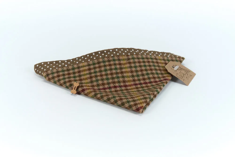 Brown Tweed Neckerchief Bandana