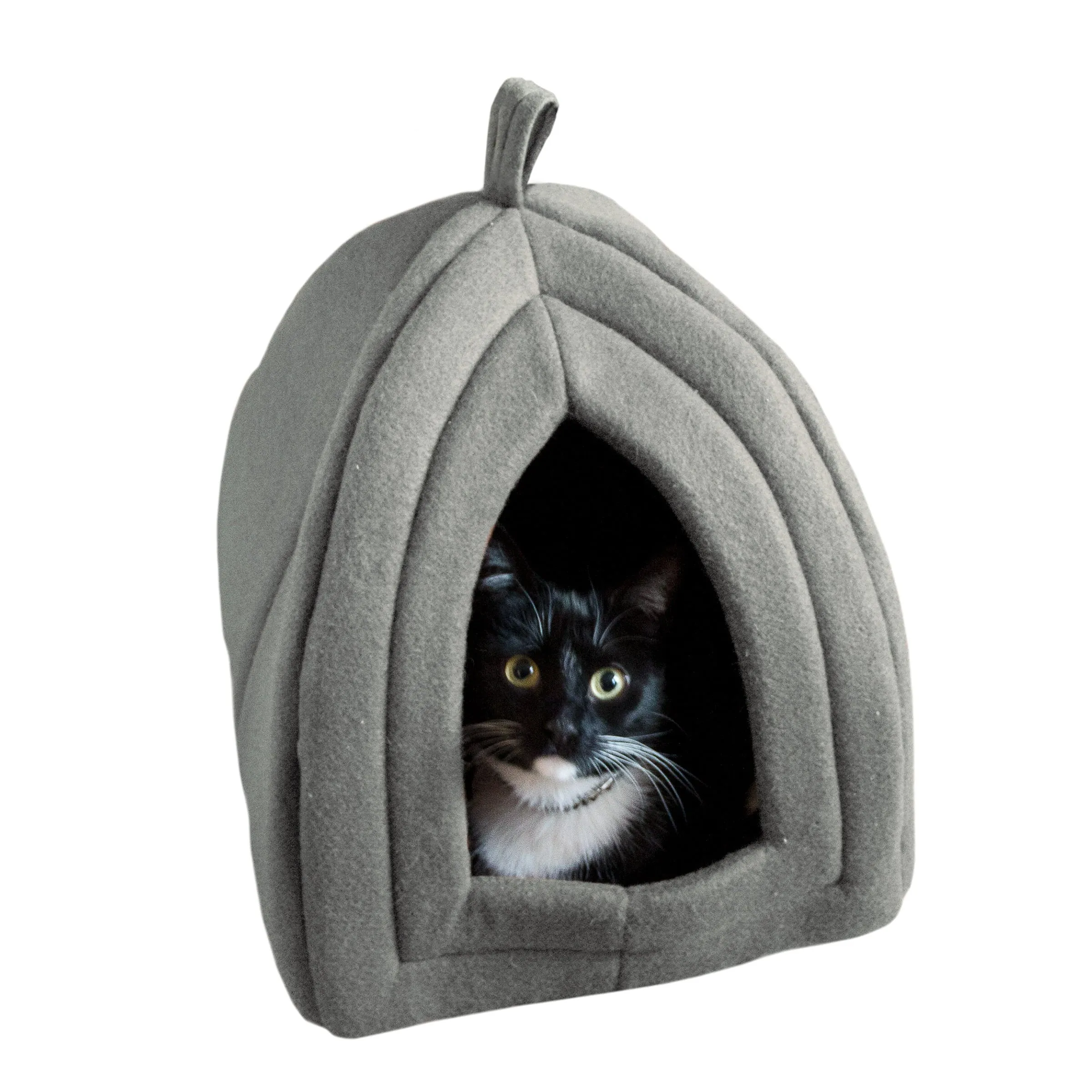 Cat House Bed with Removable Foam Cushion
