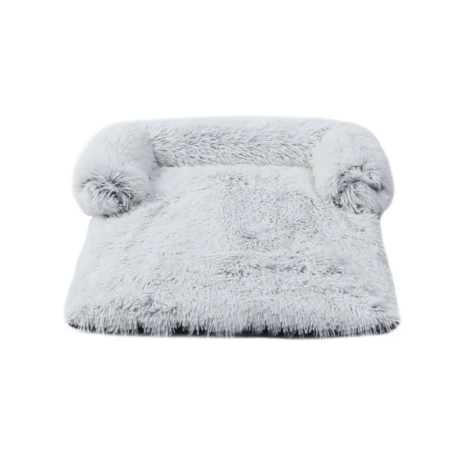 Charlies Shaggy Faux Fur Bolster Sofa Protector Bed