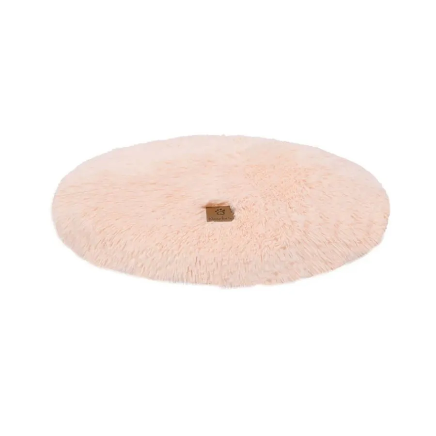 Charlies Shaggy Faux Fur Round Padded Lounge Mat