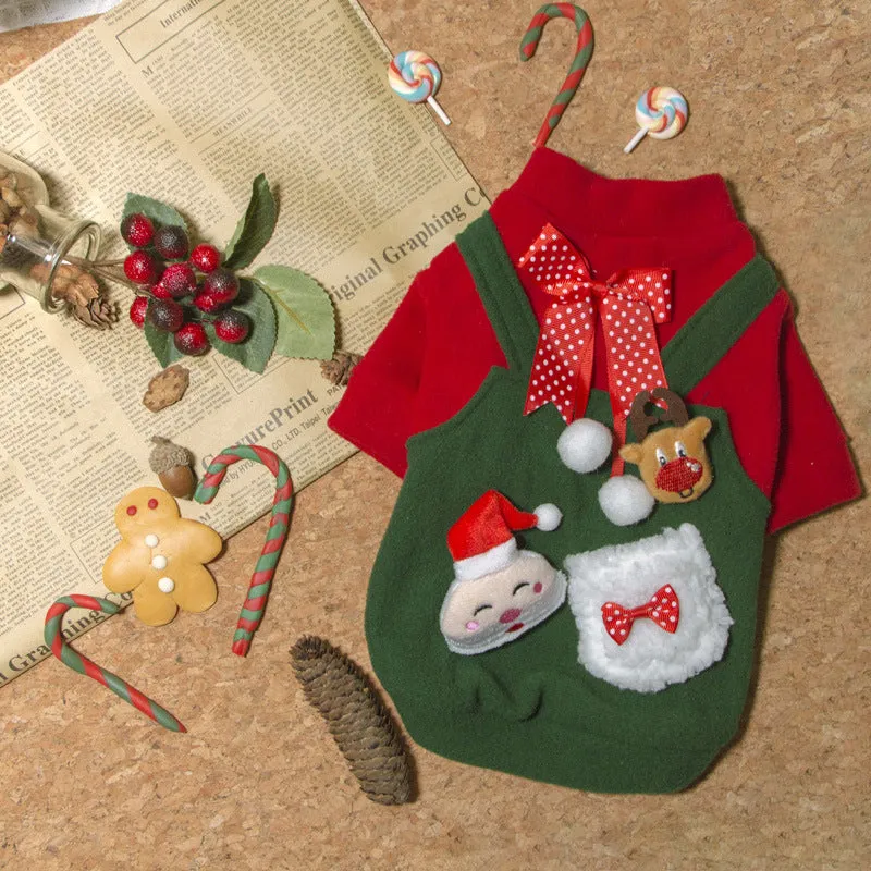 Christmas Fleece Sweatshirt Pet Suit