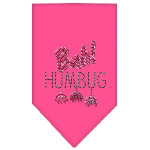 Christmas Pet and Dog Bandana Rhinestone, "Bah Humbug"