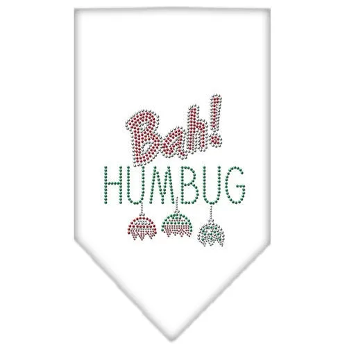 Christmas Pet and Dog Bandana Rhinestone, "Bah Humbug"