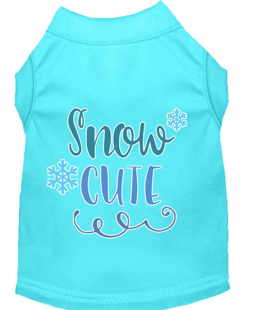 Christmas Pet Dog & Cat Shirt Screen Printed, "Snow Cute"