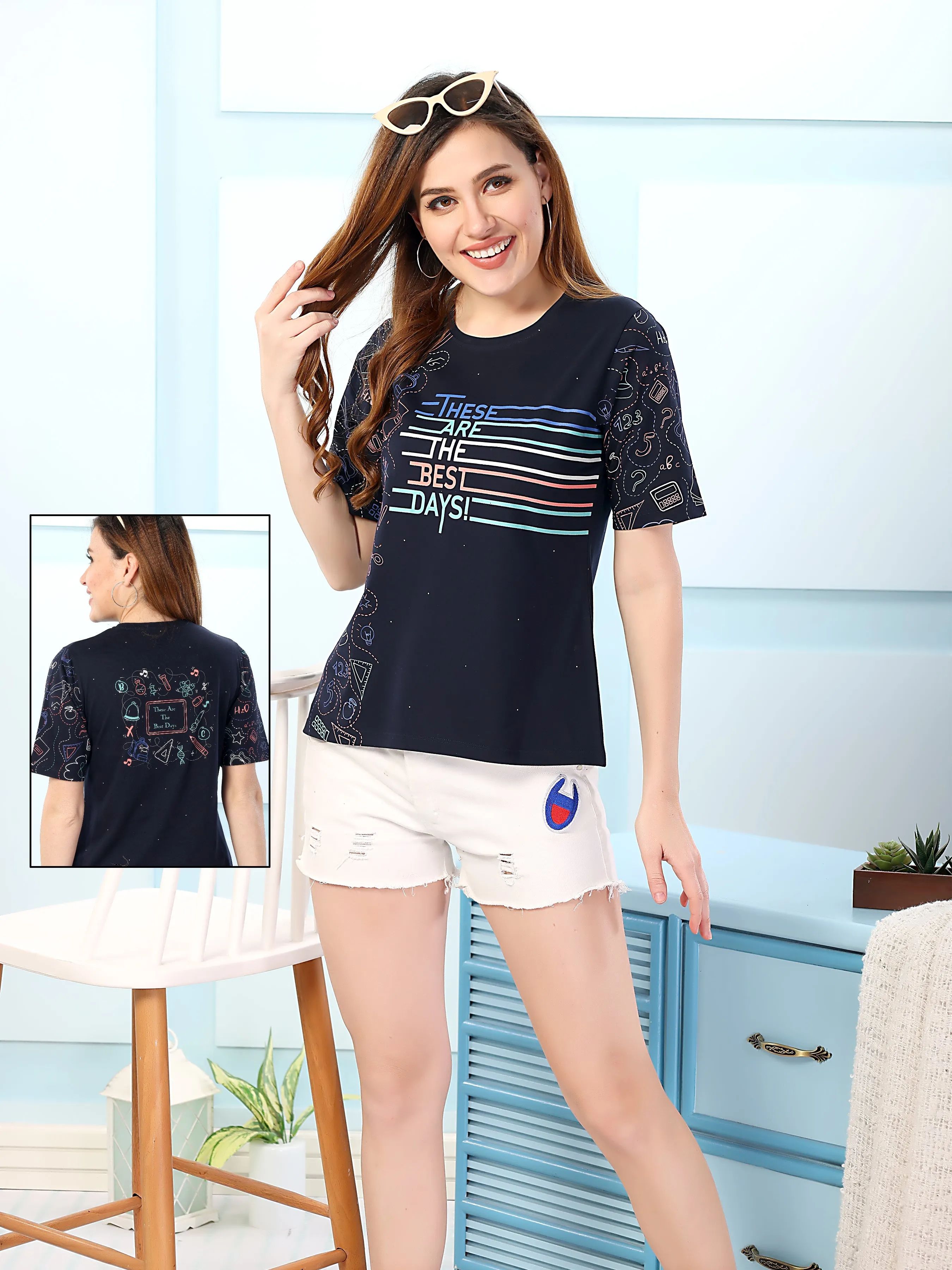 Cozy Tees: Women’s Round Neck Relaxed Fit T Shirts