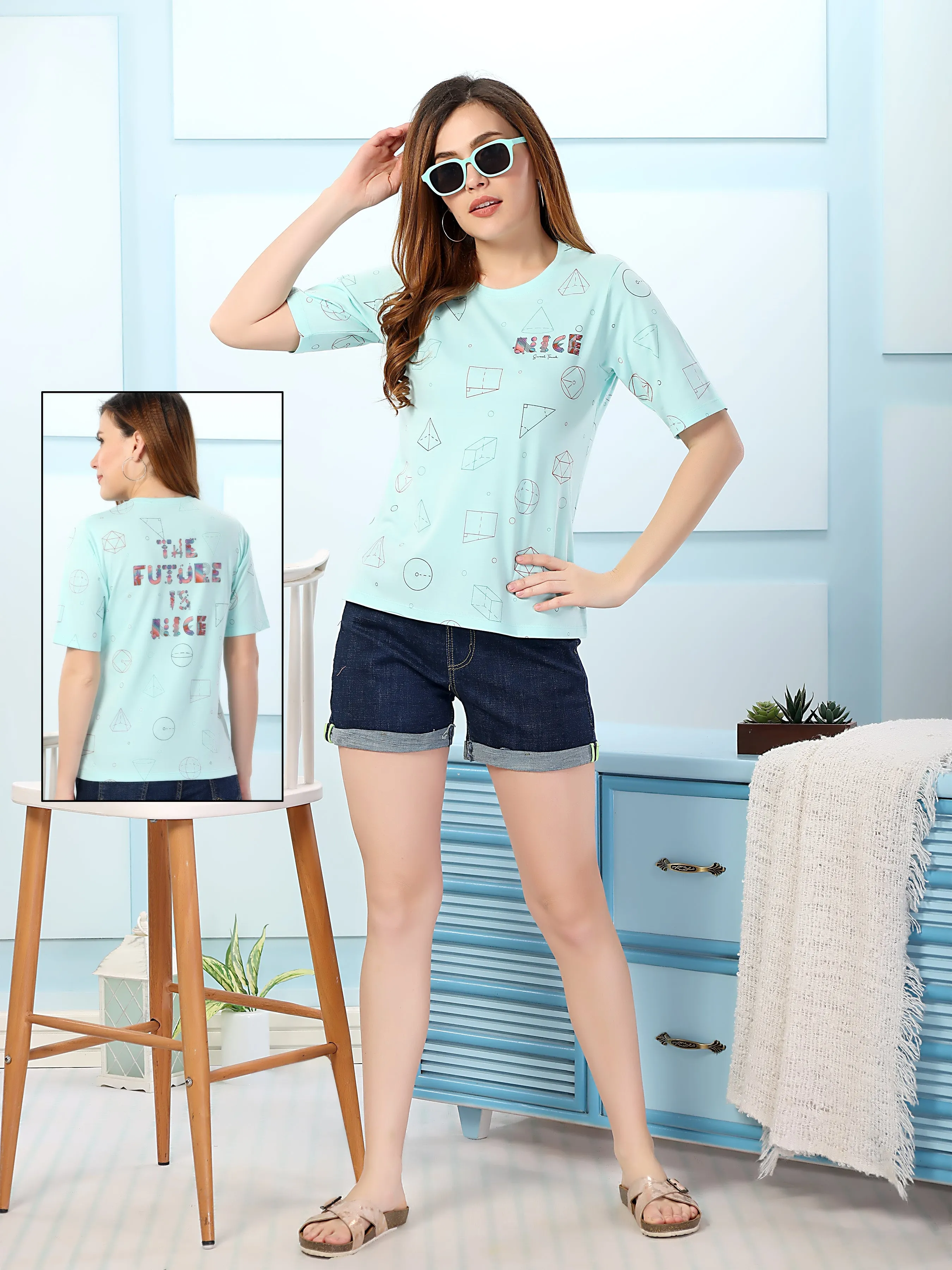 Cozy Tees: Women’s Round Neck Relaxed Fit T Shirts