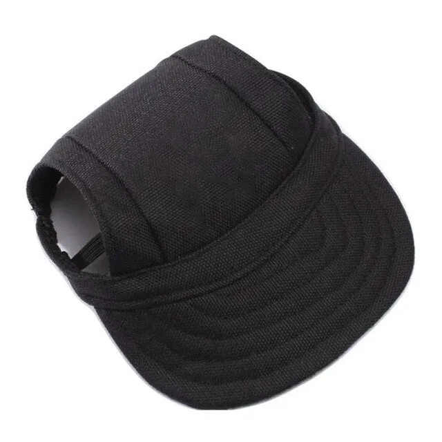 Cute Print Dog Hat With Ear Holes Summer Canvas Baseball Cap For Pet Dog Outdoor Accessories Hiking Pet Products S,M,L,XL