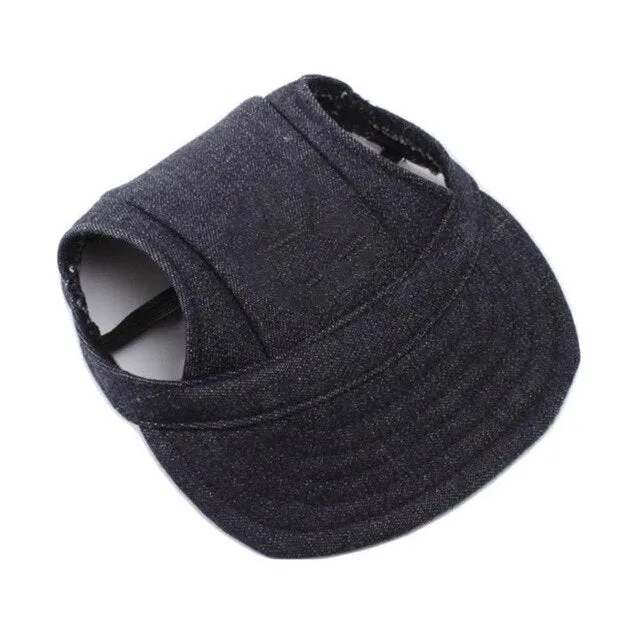 Cute Print Dog Hat With Ear Holes Summer Canvas Baseball Cap For Pet Dog Outdoor Accessories Hiking Pet Products S,M,L,XL