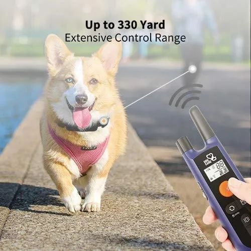 DOG CARE Dog Training Collar - Upgrated Dog Shock Collar w/3 Training Modes, Beep, Vibration and Shock, 100% Waterproof Training Collar, Up to 1000Ft Remote Range, 0~99 Shock Levels Dog Training Set