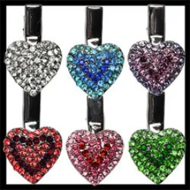 Dog, Puppy & Pet Clip On Grooming Accessory, "Heart Clip" (Available in 6 different colors!)