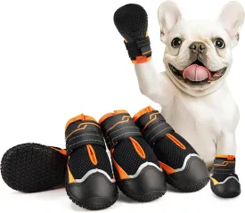 Dog Shoes for Small Dogs, Anti-Slip Dog Boots for Winter Snow, Hot Pavement, Dog Booties & Paw Protectors for Hardwood Floors Size 1