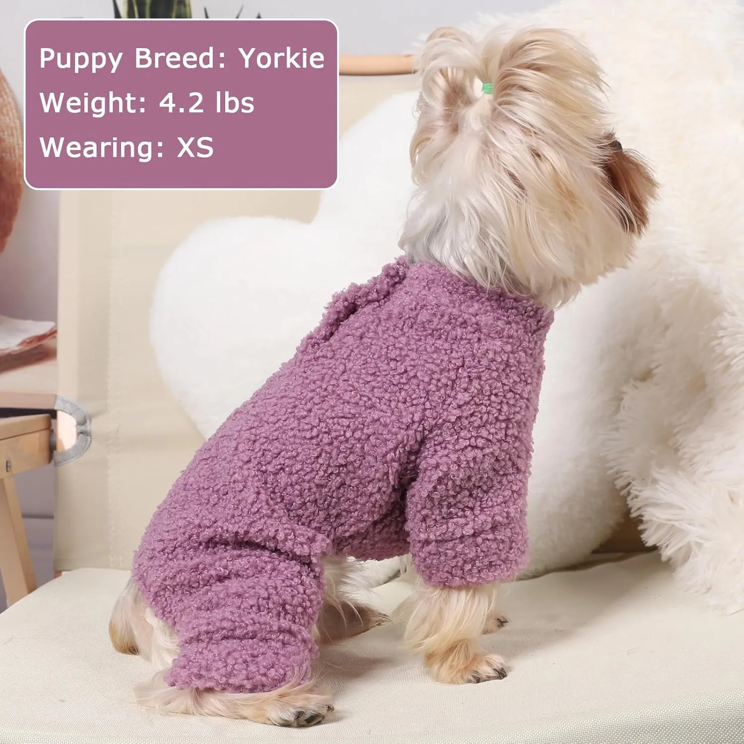 Dog Sweaters for Small Dogs Winter Puppy Pajamas Boy Girl Fleece Small Pet Clothes Outfit 4 Legs Jumpsuits for Chihuahua Yorkie Cat Apparel
