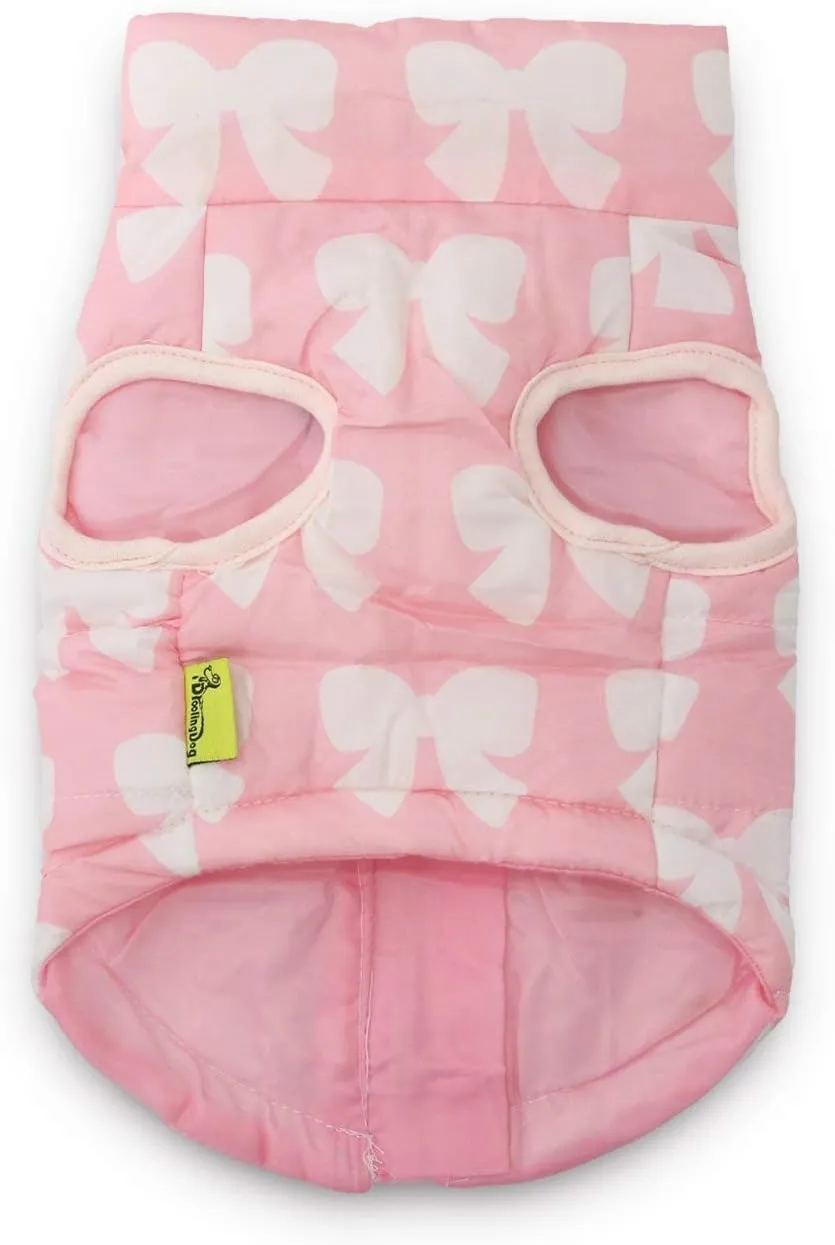 DroolingDog Small Dog Jacket Harness Waterproof Coat Winter Warm Cold Weather Jackets Medium Dog Waterproof Jacket with Leash Ring Jackets for Small Dogs Girl Pink Dog Clothes