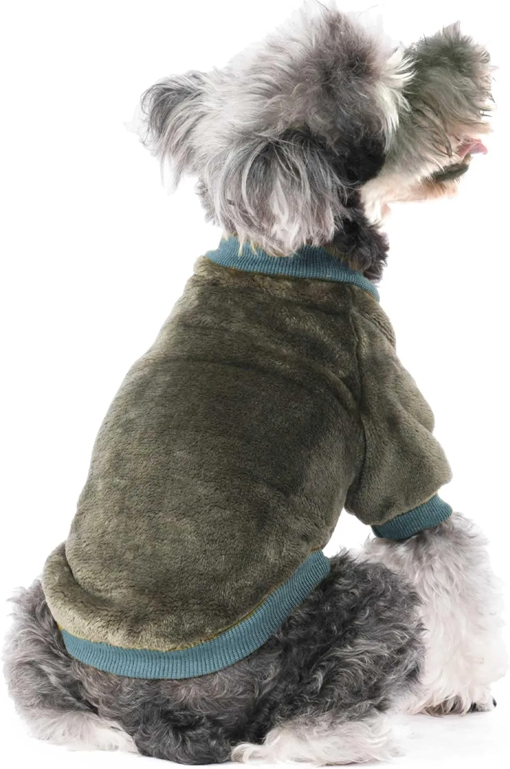 FabriCastle Dog Sweater, 3-Pack Dog & Cat Clothes, Ultra Soft and Warm Pet Jackets XXS XS for Small Dogs Boy & Cats, Winter Pet Apparel Costumes, Puppy Outfits (Camel,Khaki,Olive, Small)