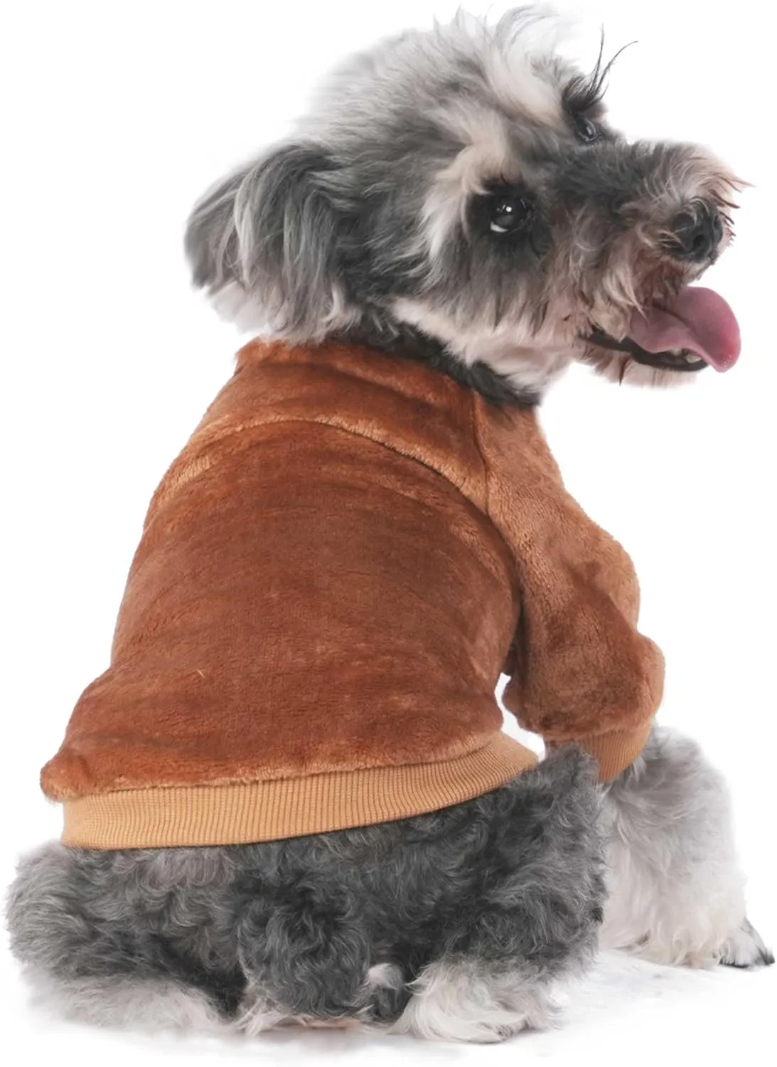 FabriCastle Dog Sweater, 3-Pack Dog & Cat Clothes, Ultra Soft and Warm Pet Jackets XXS XS for Small Dogs Boy & Cats, Winter Pet Apparel Costumes, Puppy Outfits (Camel,Khaki,Olive, Small)