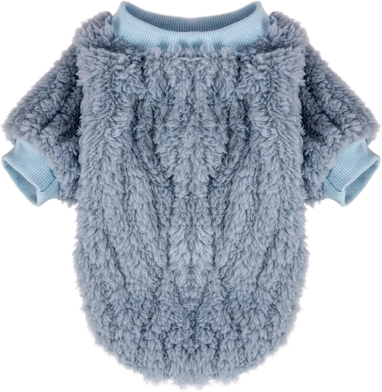 FabriCastle Dog Sweater, 3-Pack Dog Clothes, Ultra Soft and Warm Pet Jackets XXS XS for Small Dogs Boy & Cats, Winter Pet Apparel Costumes, Puppy Outfits (Blue,Grey,Doe, Small)