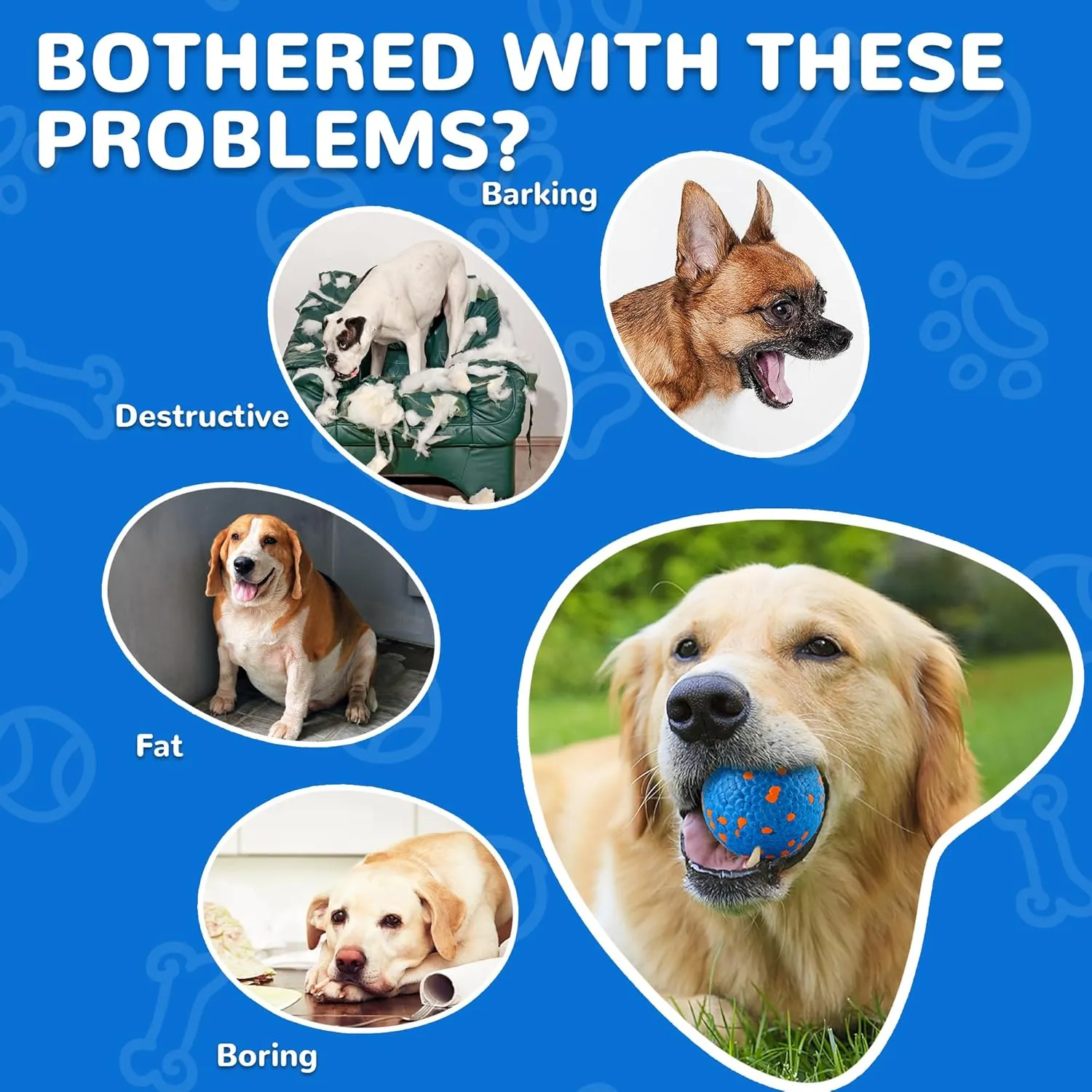 Farish High Bounce Dog Balls for Aggressive Chewers, Floating Dog Toys for Water Fetch,Durable Tennis Balls for Dogs, Indestructible Dog Toys for Large Dogs Aggressive Chewers,Dog Pool Toys,Pack of 2