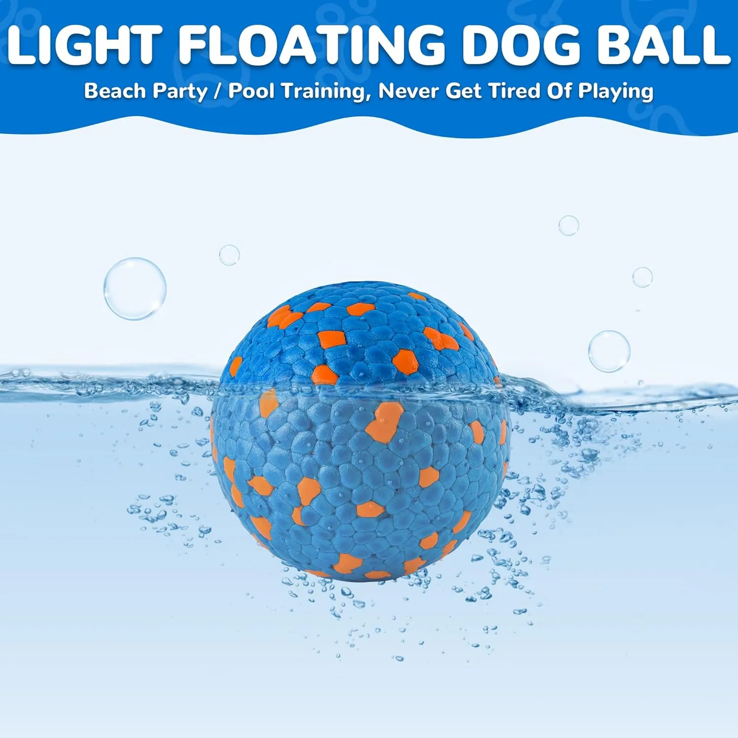 Farish High Bounce Dog Balls for Aggressive Chewers, Floating Dog Toys for Water Fetch,Durable Tennis Balls for Dogs, Indestructible Dog Toys for Large Dogs Aggressive Chewers,Dog Pool Toys,Pack of 4