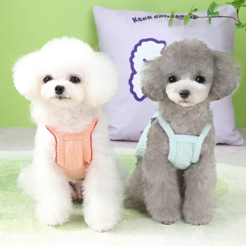 Flower Embroidered Pet Clothes