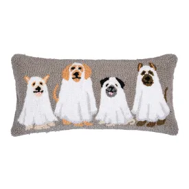 Ghost Dogs Hooked Pillow