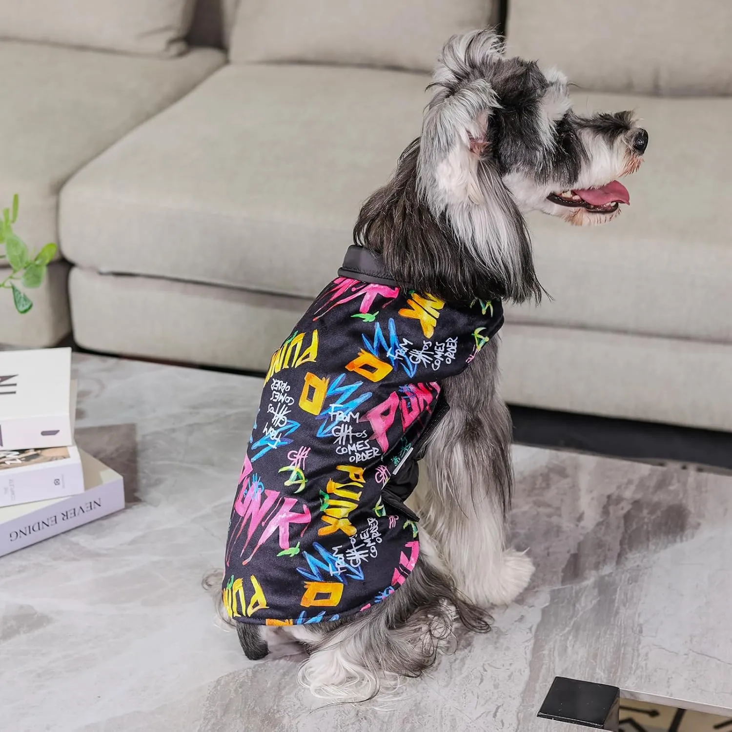 GMF31S Winter Dog Jacket - Reversible, Windproof & Waterproof, Thick Soft Coat with Leash Hole for Small, Medium & Large Dogs