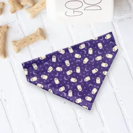 Halloween Purple Ghost Dog Bandana or Cat Bandana