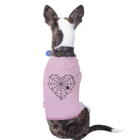 Heart Spider Web Pets Pink Shirt