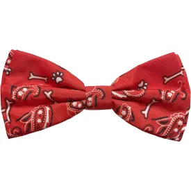 Huxley & Kent Bone-Dana Red Pet Bow Tie Large