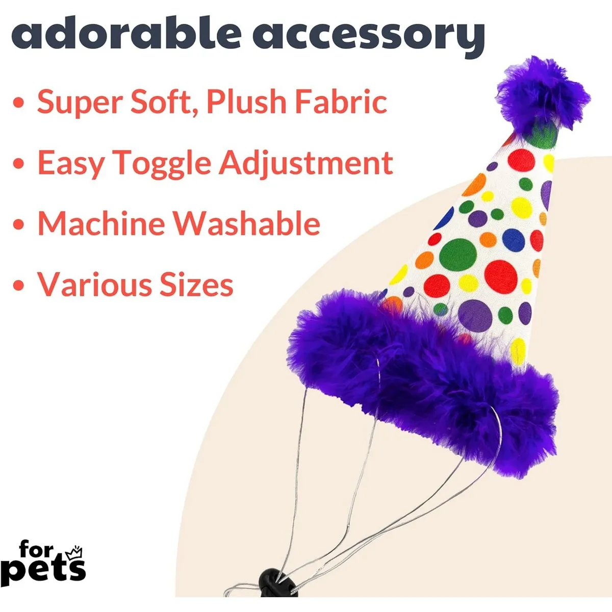 Huxley & Kent Party Hat Happy Barkday Large Purple