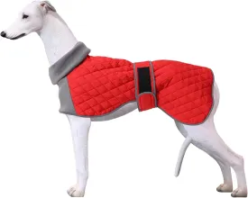 Italian Greyhound Clothes,Greyhound Winter Coat with Warm Fleece, Whippet Sweater for Dogs Anxiety,Medium Large Dog Pajamas Coats Adjustable Sweaters (Red, Small)