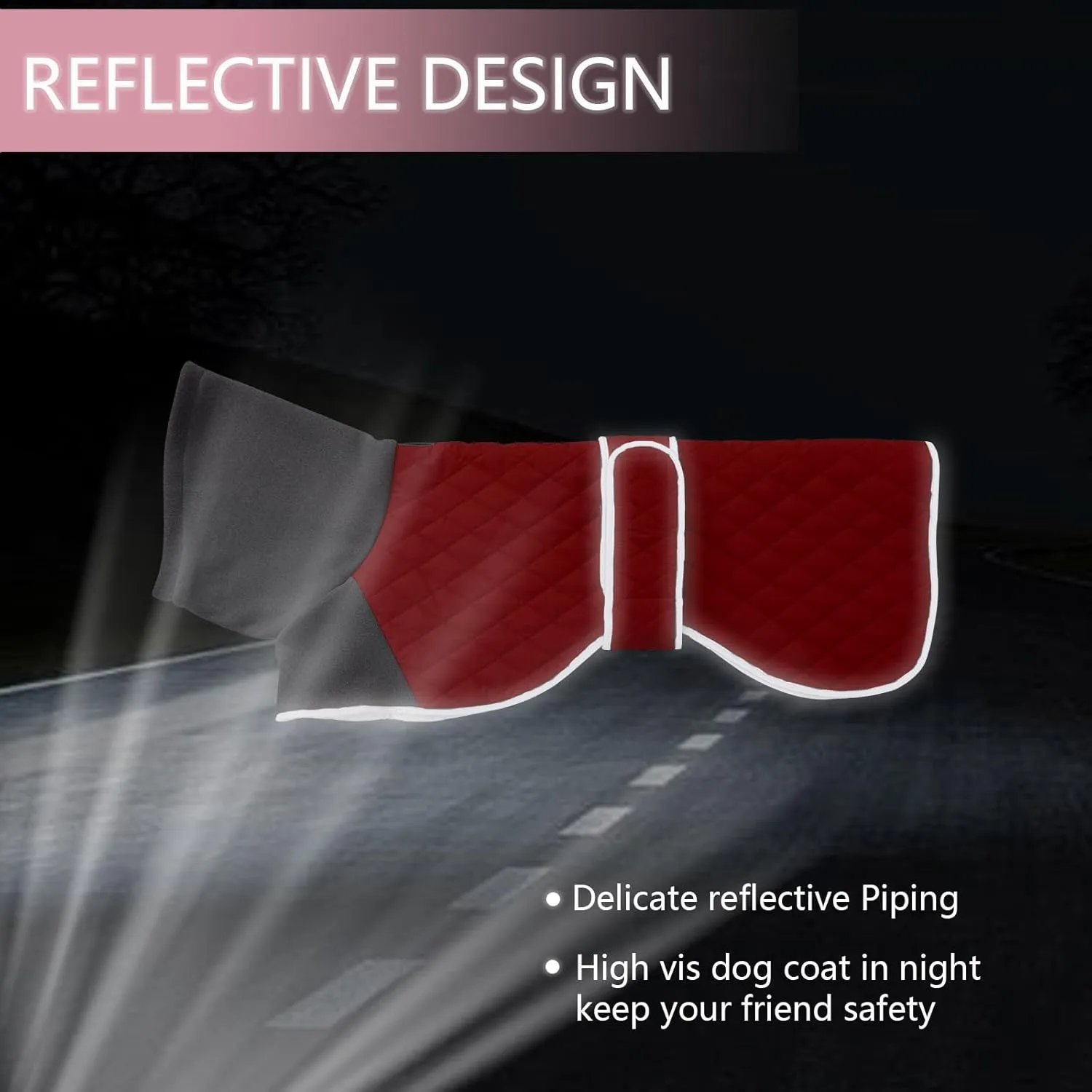 Italian Greyhound Clothes,Greyhound Winter Coat with Warm Fleece, Whippet Sweater for Dogs Anxiety,Medium Large Dog Pajamas Coats Adjustable Sweaters (Red, Small)