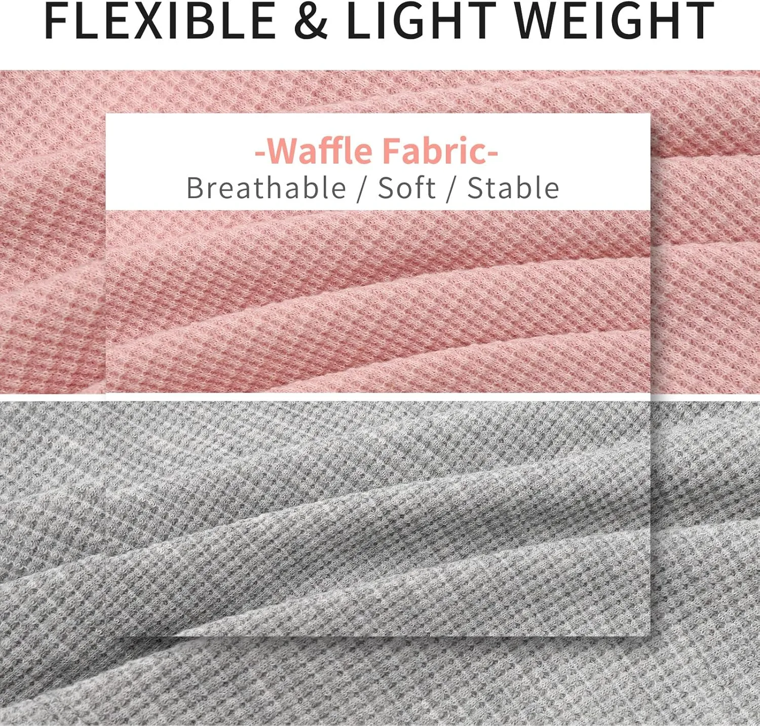KYEESE 2Pack Dog Shirts Waffle for Small Dogs Stretchy T-Shirts Lightweight Tank Top Sleeveless Dog Vest Breathable Cat Shirt, Medium, Pink Grey