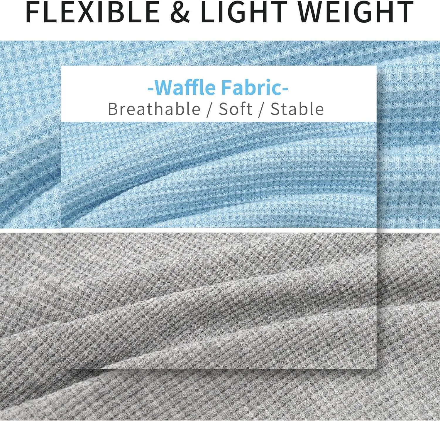 KYEESE 2Pack Dog Shirts Waffle for Small Dogs Stretchy T-Shirts Lightweight Tank Top Sleeveless Vest Breathable Cat Tee, Medium, Blue Grey