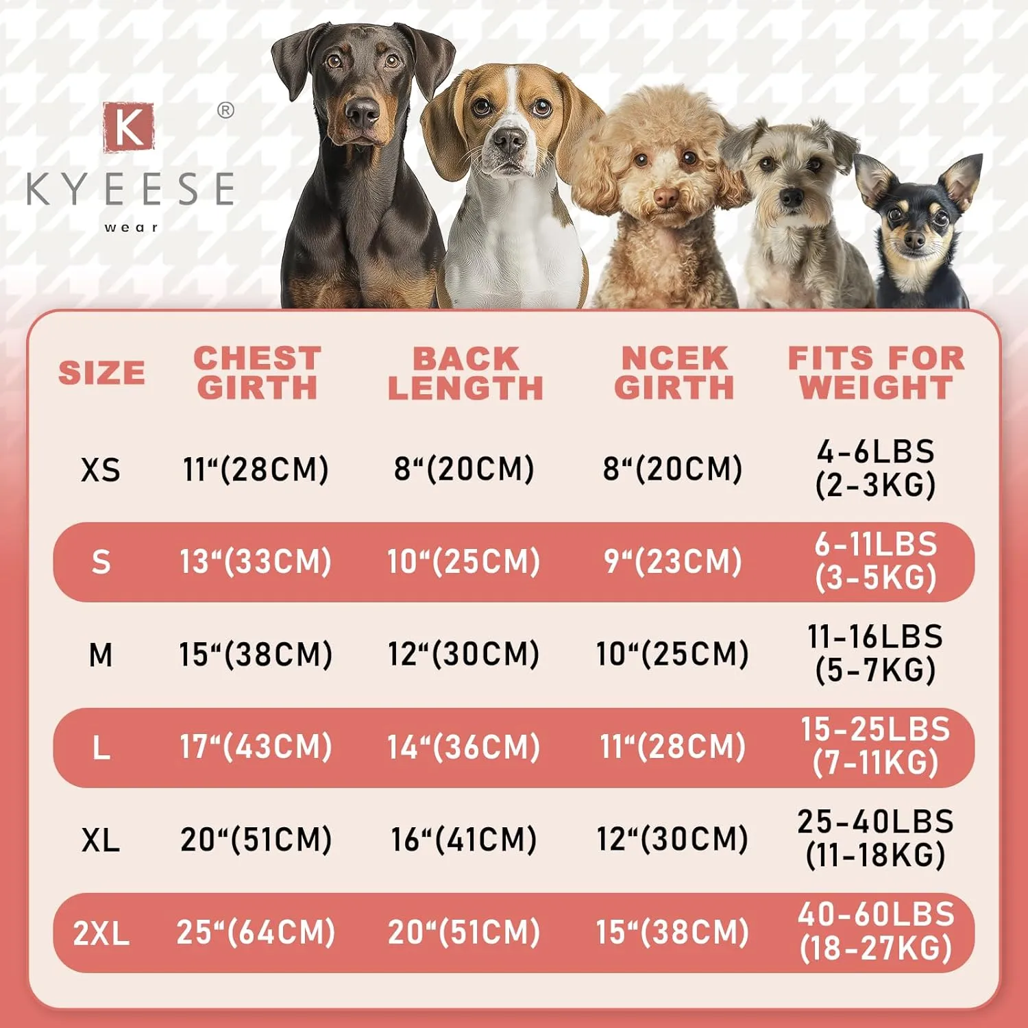 KYEESE Dog Pajamas Stretchable Dog Jumpsuit 4 Legs Strip PJS Pet Puppy Cat Pajamas Lightweight