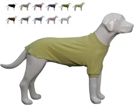 Lovelonglong Ribbed Dog T-Shirt Cotton Knitted Dog Sweaters for All Season Pet T-Shirts for Large Medium Small Dogs Chartreuse 3XL
