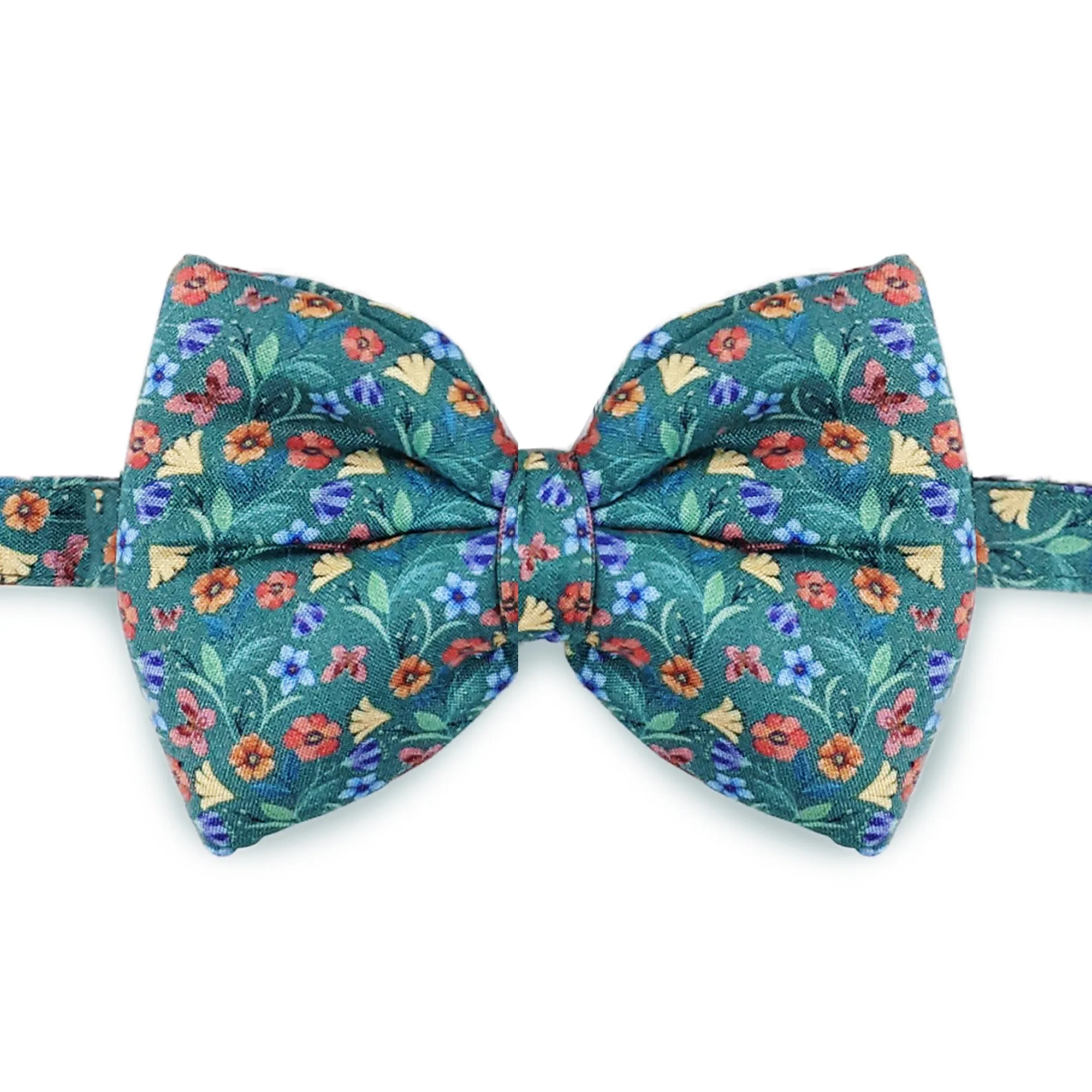 Matching Garden Green Dog Shirt & Dog Bow Tie  | Adjustable Bow Tie for Dogs | Breathable Fabric Shirt for Dogs